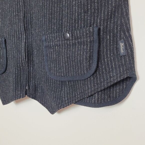 Woolrich Full Zip Heirloom Wool Blend Pinstripe Vest Size Large - Picture 4 of 7